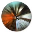 thumbnail image 1 of Designart 'Brown Focus Color' Metal Wall Clock, 1 of 3