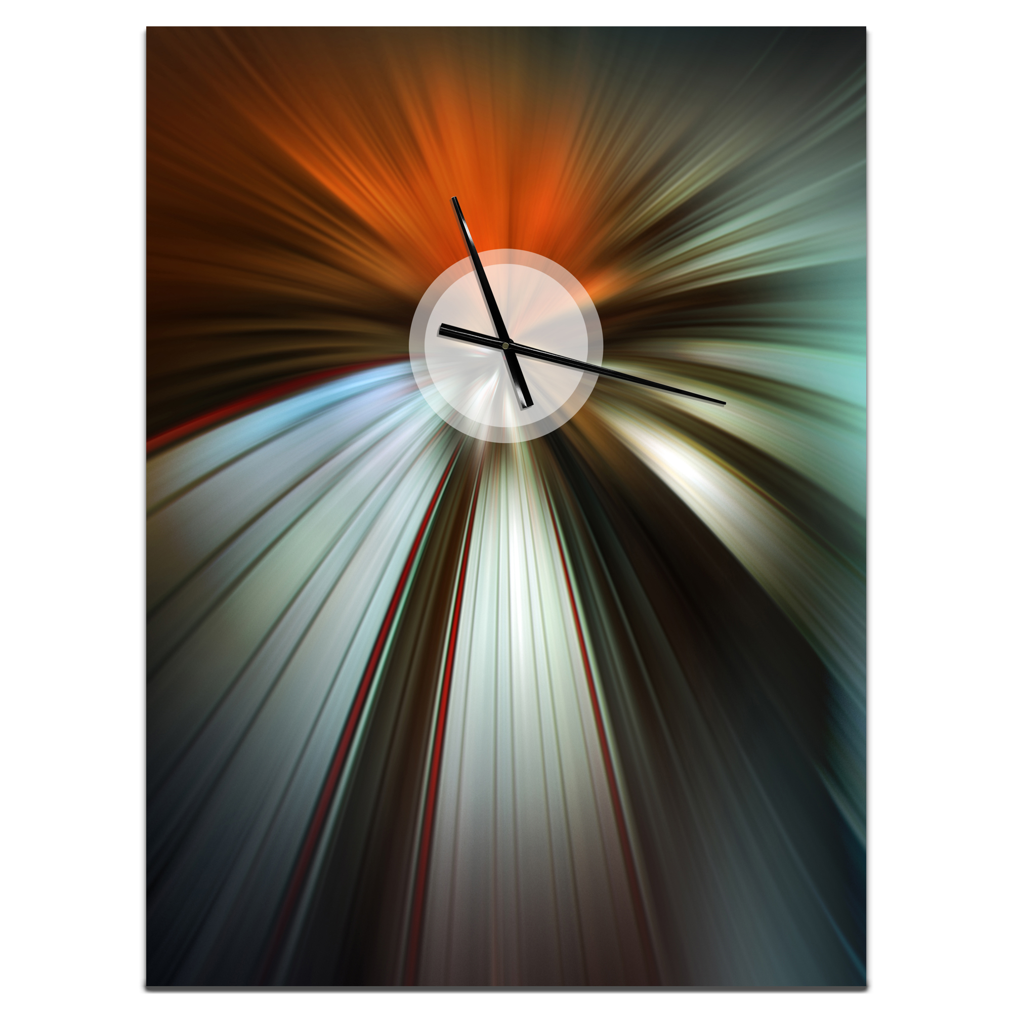 Designart 'Brown Focus Color' Modern Wall Clock