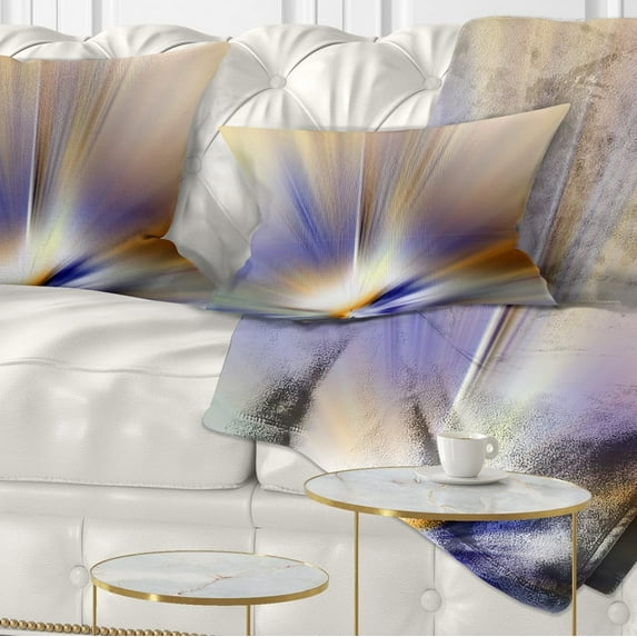Designart Brown Focus Light Upward - Abstract Throw Pillow - 12x20