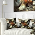 thumbnail image 1 of Designart Brown Fractal Artwork - Abstract Throw Pillow - 16x16, 1 of 5