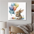 thumbnail image 1 of Designart "Brown Illustration Detailed Baby Rabbit" Animals Rabbit Canvas Wall Art, 1 of 5
