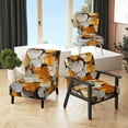 thumbnail image 1 of Designart "Brown Leaves Floral Pattern" Upholstered Traditional Accent Chair and Botanical Arm Chair - Multiple Color & Pattern, 1 of 7