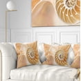 thumbnail image 1 of Designart Brown Nautilus Shell Pattern - Contemporary Throw Pillow - 18x18, 1 of 5