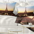 thumbnail image 1 of Designart Brown Silhouette of Paris Paris Eiffel Tower - Cityscape Throw Pillow - 12x20, 1 of 5