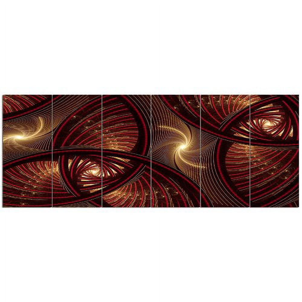 Designart 'Brown Symmetrical Fractal Pattern ' Floral Canvas Art Print