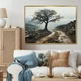 thumbnail image 1 of Designart "Brown Tree In landscape" Landscape Trees Floater Framed Wall Art Living Room, 1 of 7