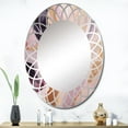 thumbnail image 1 of Designart "Brushstrokes of the Soul in Purple and Gold I" Abstract Round Wall Mirror - Modern Oval Printed Decorative Oversized Mirror - Multiple Color Options, 1 of 4