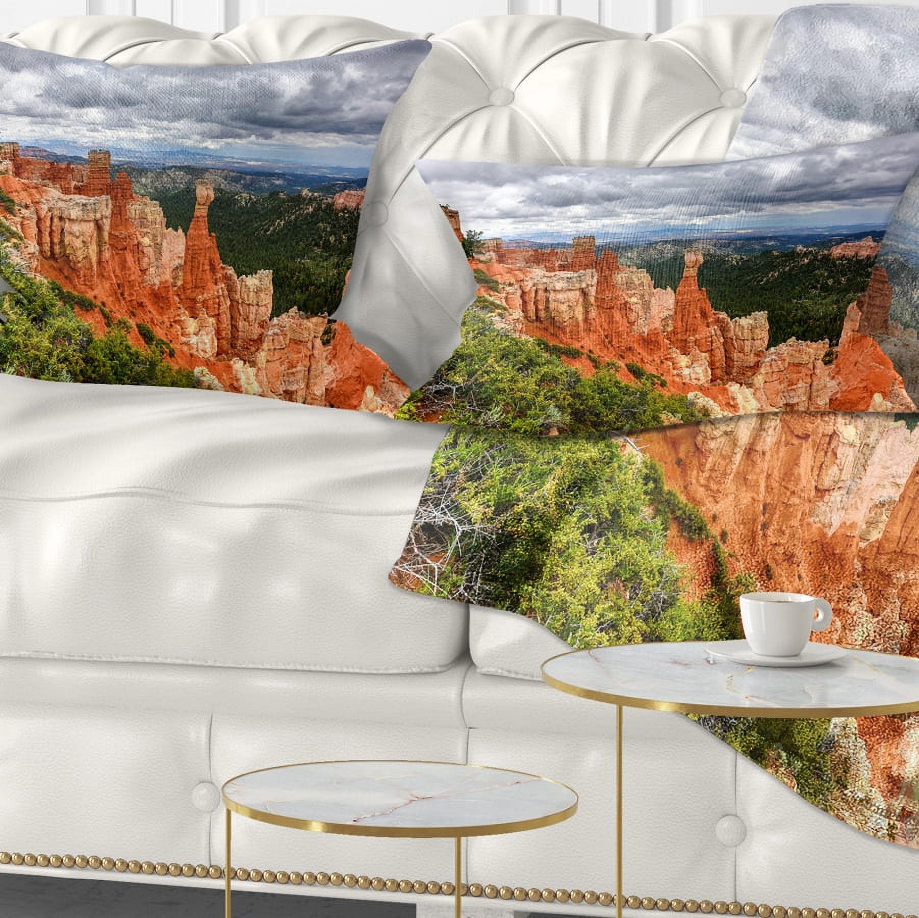 Designart Bryce Canyon National Park - Landscape Printed Throw Pillow - 12x20