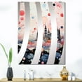 thumbnail image 1 of Designart "Bubblegum Horizon Cityscape III" City Art Deco Oversized Wall Mirror - Industrial Cityscapes Bathroom Wall Mirror Decor - Multiple Color Options, 1 of 6