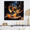 thumbnail image 1 of Designart "Bubbles Of Joy I" Wine & Champagne Canvas Prints, 1 of 7