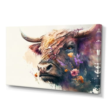 Designart Buffalo In The Wild I Canvas Wall Art