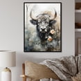 thumbnail image 1 of Designart "Buffalobison Sumi Asian beauty I" Asian Floater Framed Wall Art Living Room, 1 of 7