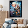 thumbnail image 1 of Designart "Building Of Celestial Geometry I" Abstract Collages Picture Framed Wall Art Living Room, 1 of 5