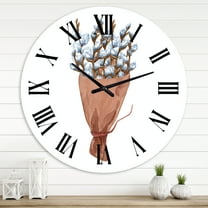 Designart 'Bunch Of Pussy Willow Twigs I' Farmhouse Wall Clock