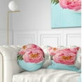 thumbnail image 1 of Designart Bunch of Light Pink Peony Flowers - Floral Throw Pillow - 12x20, 1 of 5