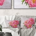 thumbnail image 1 of Designart Bunch of Peony Flowers In Vase - Floral Throw Pillow - 18x18, 1 of 5