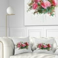 thumbnail image 1 of Designart Bunch of Pink Roses Watercolor - Flower Throw Pillow - 18x18, 1 of 5