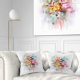 thumbnail image 1 of Designart Bunch of Watercolor Flowers - Floral Throw Pillow - 16x16, 1 of 5