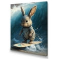 thumbnail image 1 of Designart Bunny Surfing I Canvas Wall Art, 1 of 5