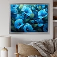 thumbnail image 1 of Designart "Burst of Purple Morning Glory Blossoms" Floral Framed Wall Art Decor - Traditional Blue Morning Glory Hallway Framed Wall Art Decor, 1 of 6