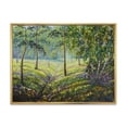 thumbnail image 1 of Designart 'Bushes and Pine Trees In The Forest I' Lake House Framed Canvas Wall Art Print, 1 of 5