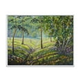thumbnail image 1 of Designart 'Bushes and Pine Trees In The Forest I' Lake House Framed Canvas Wall Art Print, 1 of 5