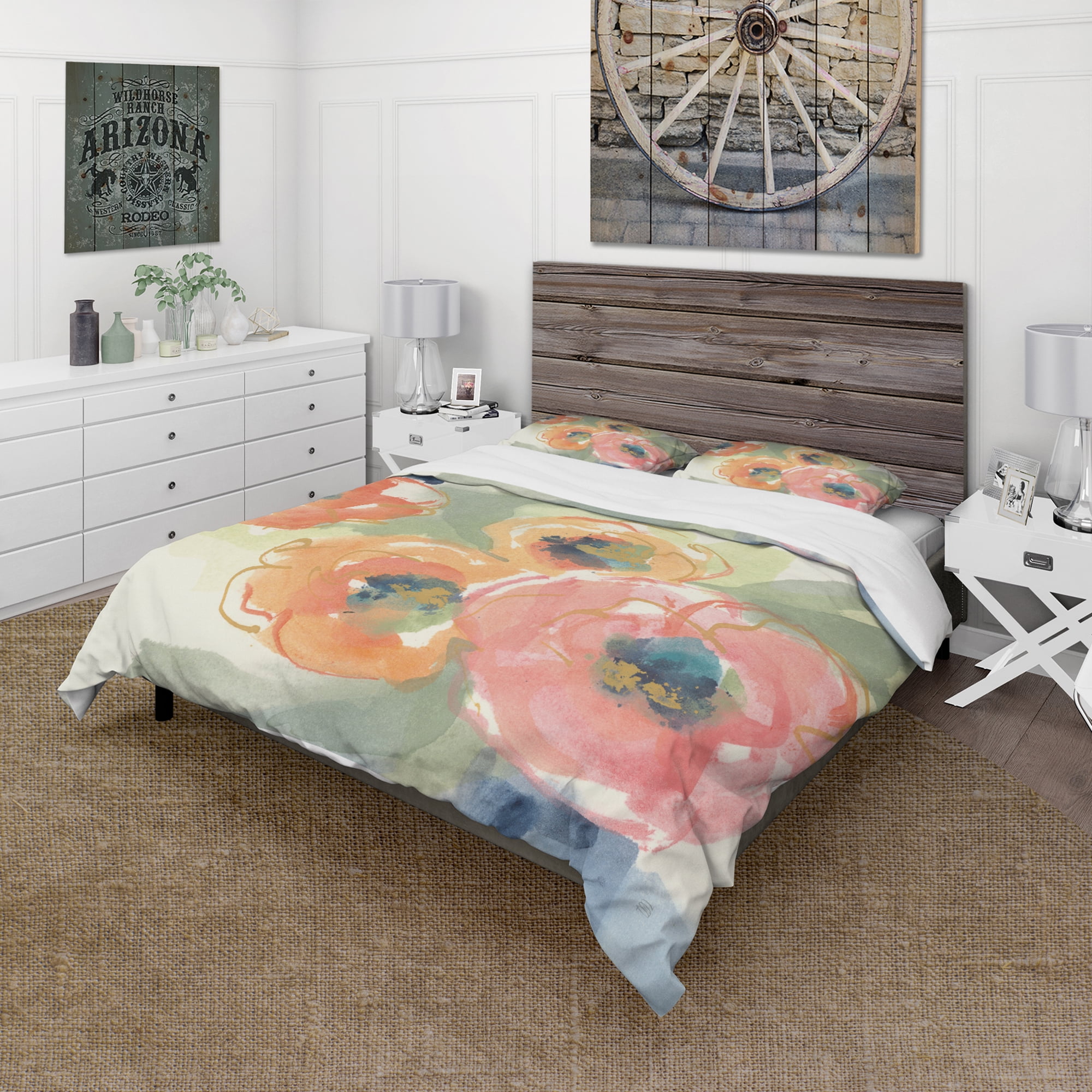 Designart 'Buttercup I' Traditional Duvet Cover Set