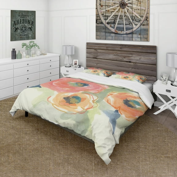 Designart 'Buttercup II' Traditional Duvet Cover Set