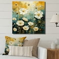 thumbnail image 1 of Designart "Buttercup Meadow White and Yellow Buttercups" Floral Canvas Print, 1 of 5