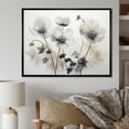 thumbnail image 1 of Designart "Buttercup Meadows On Grey Scale I" Buttercups Floater Framed Canvas Wall Art, 1 of 5