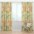 thumbnail image 1 of Designart 'Butterflies With Spring Pattern On Flowers' Modern & Contemporary Blackout Curtain Panel, 1 of 4