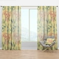 thumbnail image 1 of Designart 'Butterflies With Spring Pattern On Flowers' Modern & Contemporary Curtain Panel, 1 of 4