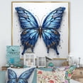 thumbnail image 1 of Designart "Butterfly Aquarelle Feathers II" Animals Butterfly Floater Framed Wall Art Living Room, 1 of 5
