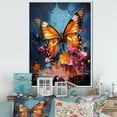 thumbnail image 1 of Designart "Butterfly Pop Culture Swirl" Animals Butterfly Floater Framed Canvas Prints, 1 of 5