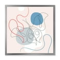 thumbnail image 1 of Designart 'Butterfly With One Line Drawing On Cubism Shapes II' Modern Framed Art Print, 1 of 4