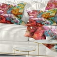 thumbnail image 1 of Designart Butterfly and Abstract Design Watercolor - Floral Throw Pillow - 12x20, 1 of 1