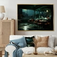 thumbnail image 1 of Designart "By Edward Masterpiece Nighthawks wall art III" Architecture Floater Framed Wall Decor, 1 of 7