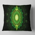thumbnail image 1 of Designart Cabalistic Green Fractal Sphere - Abstract Throw Pillow - 18x18, 1 of 4