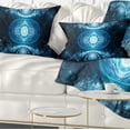 thumbnail image 1 of Designart Cabalistic Light Blue Pattern - Abstract Throw Pillow - 12x20, 1 of 5
