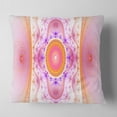 thumbnail image 1 of Designart Cabalistic Pink Fractal Design - Abstract Throw Pillow - 16x16, 1 of 4