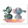 thumbnail image 1 of Designart ' Cactus Duo In Pink Pots Geometric ' Modern Canvas Wall Art Print, 1 of 4