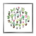 thumbnail image 1 of Designart 'Cactus In Ceramic Pots In Gentle Tones II' Traditional Framed Art Print, 1 of 4
