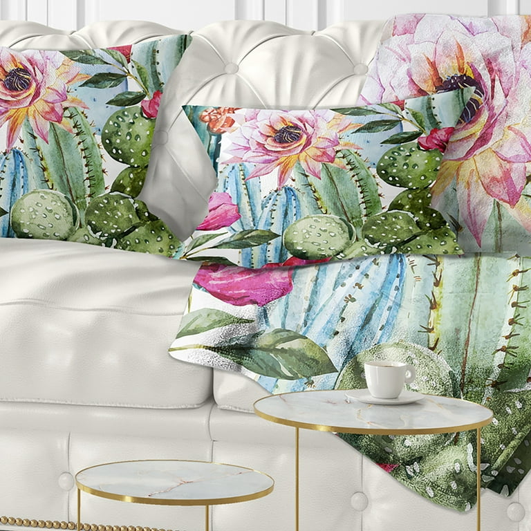 Floral sofa pillows top