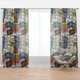 thumbnail image 1 of Designart 'California US Licence Plates' Modern & Contemporary Curtain Panel, 1 of 4