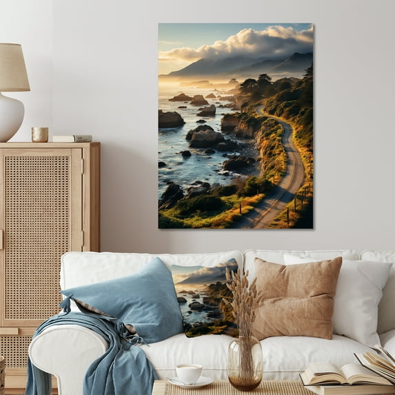 Designart "California s Big Sur Landscape I" USA Metal Wall Art