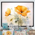 thumbnail image 1 of Designart "Californian Yellow Poppy Aquarelle" California Floater Framed Wall Decor, 1 of 1