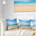 thumbnail image 1 of Designart Calm Blue Sea and Sky - Seashore Photography Throw Pillow - 18x18, 1 of 5