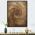 thumbnail image 1 of Designart "Calm Current Spiral In Brown" Abstract Spirals Floater Framed Canvas Art Print, 1 of 6