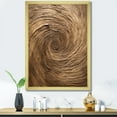 thumbnail image 1 of Designart "Calm Current Spiral In Brown" Abstract Spirals Picture Framed Canvas Art Print, 1 of 6