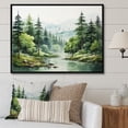 thumbnail image 1 of Designart "Calm Forests Landsacpe I" Landscapes Floater Framed Canvas Art Print, 1 of 7